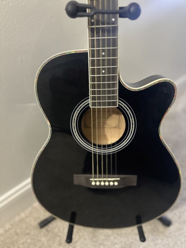 stylish black electric guitar black electric guitar